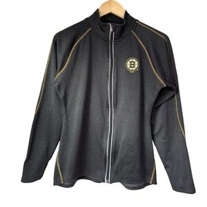 Boston Bruins Women’s Full Zip Long Sleeve Jacket, Embroidered Logo, Medium